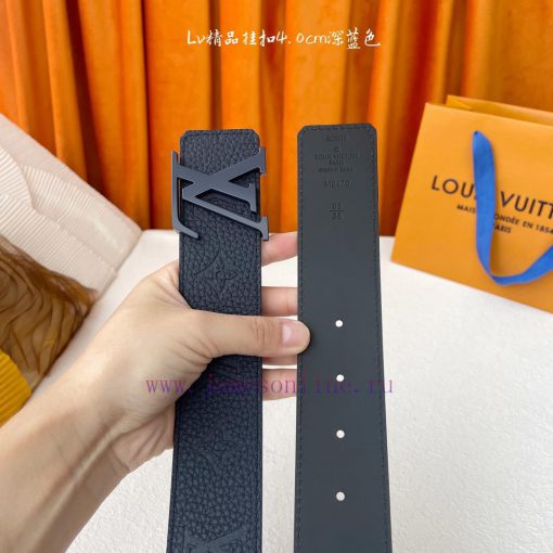 -LV Louis VuittonNew seasonal itemsWidth 40MMOriginal cowhide relief embossing sets off plai nhi4bbar - Image 5