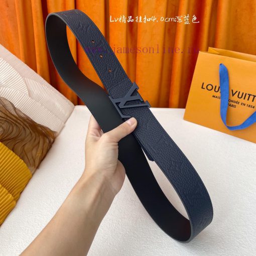 -LV Louis VuittonNew seasonal itemsWidth 40MMOriginal cowhide relief embossing sets off plai nhi4bbar - Image 7