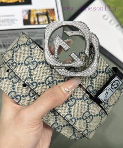 Belt Gucci Gucci ️ Diamond studdedBelt made of 100% head layer cowhide, guaranteed genuine l oyikcsrf