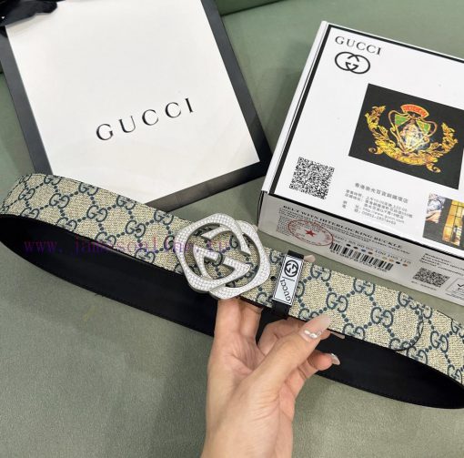 Belt Gucci Gucci ️ Diamond studdedBelt made of 100% head layer cowhide, guaranteed genuine l oyikcsrf - Image 3