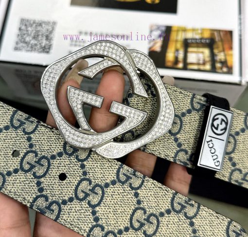 Belt Gucci Gucci ️ Diamond studdedBelt made of 100% head layer cowhide, guaranteed genuine l oyikcsrf - Image 5