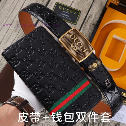 Gucci. Gucci two-piece setWooden box, belt+wallet, two-piece setGrade: Italian imported 100% vdx4xlp5 - Image 2
