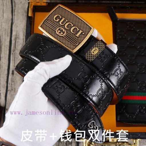Gucci. Gucci two-piece setWooden box, belt+wallet, two-piece setGrade: Italian imported 100% vdx4xlp5 - Image 3