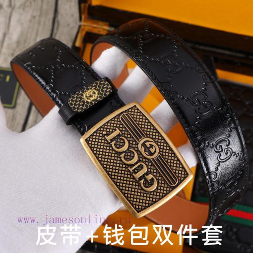 Gucci. Gucci two-piece setWooden box, belt+wallet, two-piece setGrade: Italian imported 100% vdx4xlp5 - Image 5
