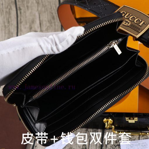 Gucci. Gucci two-piece setWooden box, belt+wallet, two-piece setGrade: Italian imported 100% vdx4xlp5 - Image 9