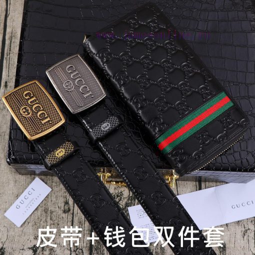 Gucci. Gucci two-piece setWooden box, belt+wallet, two-piece setGrade: Italian imported 100% vdx4xlp5 - Image 10