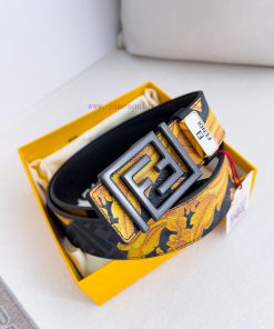 Fendi FENDI ️ Belt and beltBuckle, original classic pure copper boutique letter buckle, phot rrlxy5mb