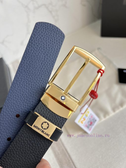 Montblanc Montblanc ️ Belt and beltNeedle buckle, new original classic boutique needle buckl 1k0npe1i - Image 7