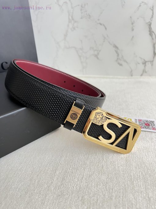 Versace. Versace Belt and BeltsHanging buckle, classic human head made of pure steel materia m24u82mm - Image 2