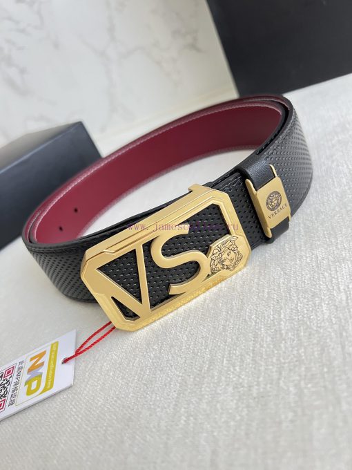 Versace. Versace Belt and BeltsHanging buckle, classic human head made of pure steel materia m24u82mm - Image 3