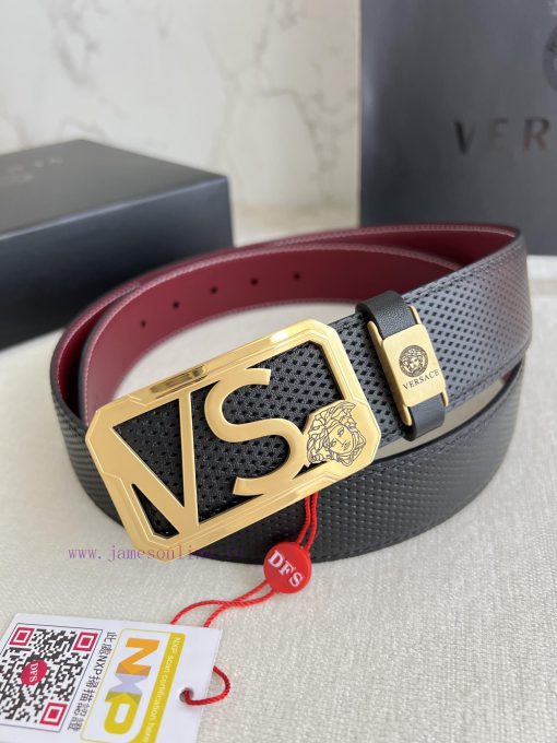 Versace. Versace Belt and BeltsHanging buckle, classic human head made of pure steel materia m24u82mm - Image 5