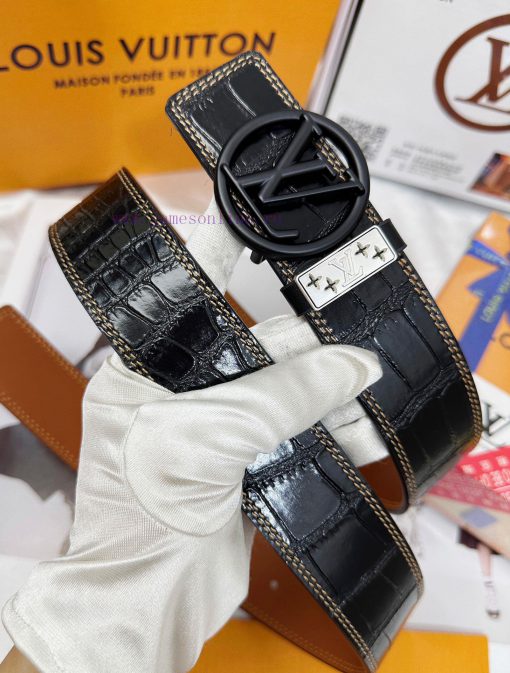 Belt LV Louis Vuitton's top tier replicaThe waistband is made of 100% imported original cowh gm921e5j - Image 4