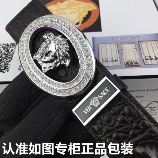Versace Versace️quality goodsGrade: Italian imported 100% top layer cowhide with crocodile b jctxkqil - Image 7