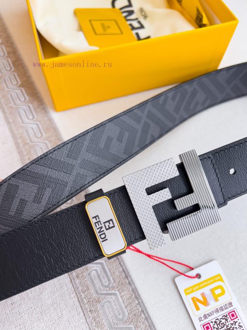 Fendi FENDI ️ Belt and beltBuckle, original classic pure copper boutique letter buckle, phot w8gkyniq - Image 5