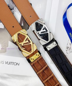 Belt LV Louis Vuitton replicaThe waistband is made of 100% cowhide, ensuring genuine leather a15vrvg5