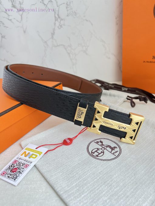 Hermes Hermes waist beltHanging buckle, classic pure steel material buckle head, double-side o34jx63h