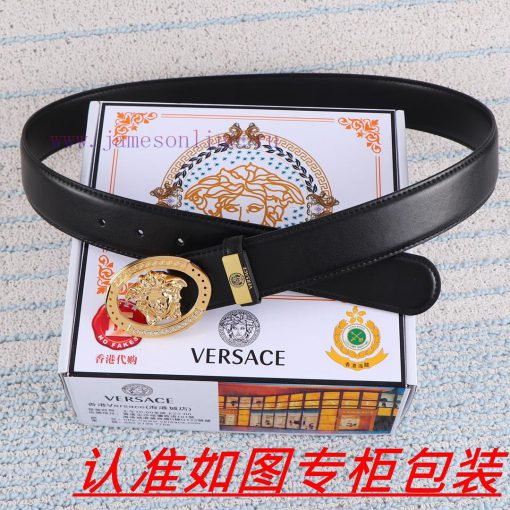 Versace Belt ️ BeltThe material is made of 100% top layer cowhide, ensuring that 24k pure st o54hqmm6 - Image 3