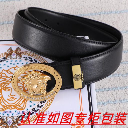 Versace Belt ️ BeltThe material is made of 100% top layer cowhide, ensuring that 24k pure st o54hqmm6 - Image 6