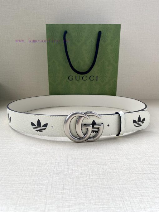 As one of the adidas x Gucci collaboration series, the 4.0cm GUCCI leather belt is adorned w r1k5ub92 - Image 4