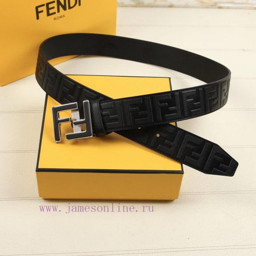 FENDI's 40MM wide logo design with a wide belt, original double-sided FF buckle, imported or oukx9us5 - Image 2