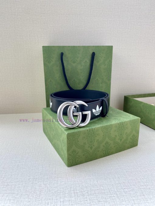 As one of the adidas x Gucci collaboration series, the 4.0cm GUCCI leather belt is adorned w y9k535qu - Image 7