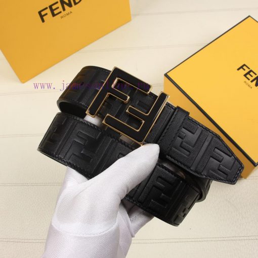 FENDI's 40MM wide logo design with a wide belt, original double-sided FF buckle, imported or luio14ry - Image 5
