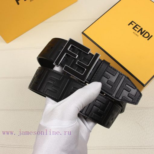 FENDI's 40MM wide logo design with a wide belt, original double-sided FF buckle, imported or oukx9us5 - Image 5