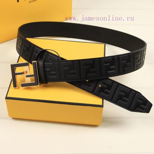 FENDI's 40MM wide logo design with a wide belt, original double-sided FF buckle, imported or 7dgix4cb - Image 2