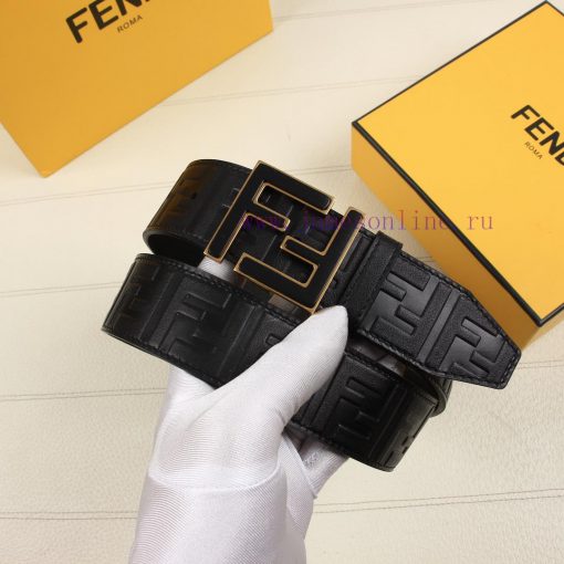 FENDI's 40MM wide logo design with a wide belt, original double-sided FF buckle, imported or 7dgix4cb - Image 5