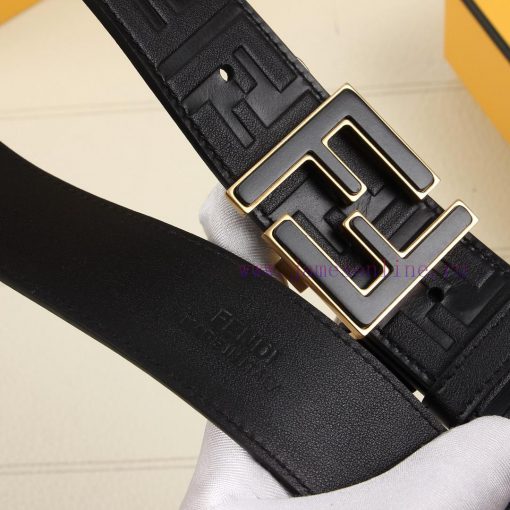 FENDI's 40MM wide logo design with a wide belt, original double-sided FF buckle, imported or 7dgix4cb - Image 9
