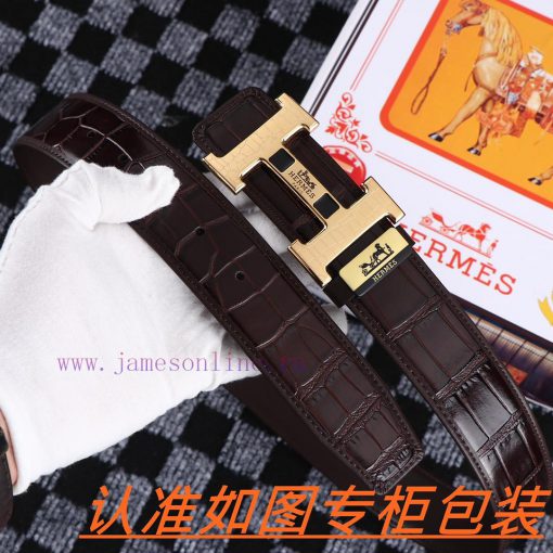 Men's belt HermesMen's leather belt is made of 100% head layer cowhide, ensuring that the 24 zm4m1z54 - Image 7