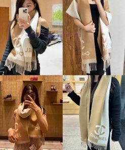 New Beauty Flipped [Tears] The Double C Color blocked Logo Long Scarf, a palace level premiups8yvrj4