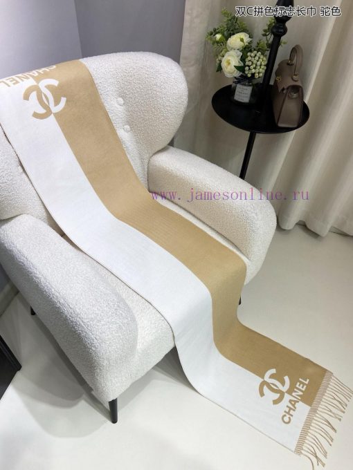 New Beauty Flipped [Tears] The Double C Color blocked Logo Long Scarf, a palace level premiups8yvrj4 - Image 5
