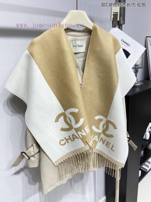 New Beauty Flipped [Tears] The Double C Color blocked Logo Long Scarf, a palace level premiups8yvrj4 - Image 9