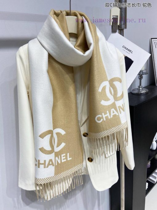 New Beauty Flipped [Tears] The Double C Color blocked Logo Long Scarf, a palace level premiups8yvrj4 - Image 19