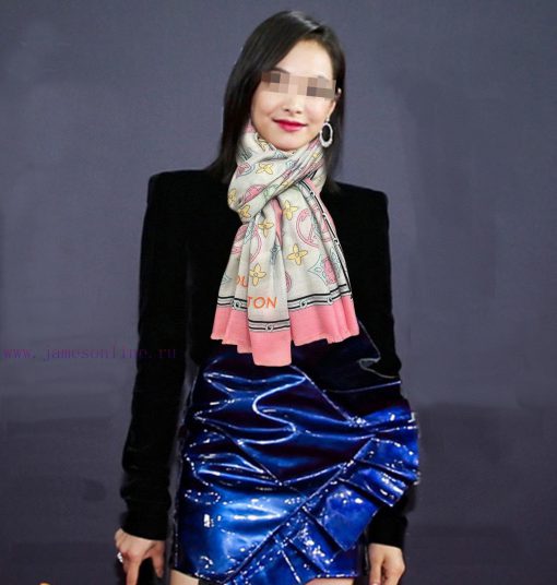 New L Home 2023 Sincere Praise Double sided Ring Velvet Long Scarf Real Sincere Beauty Shawllqjjlb41