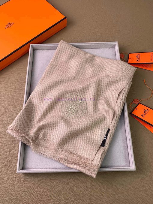 H embroidery cashmere shawl rare Hermes heavyweight rare shawl 19 latest~Super temperament bz9hhsca3