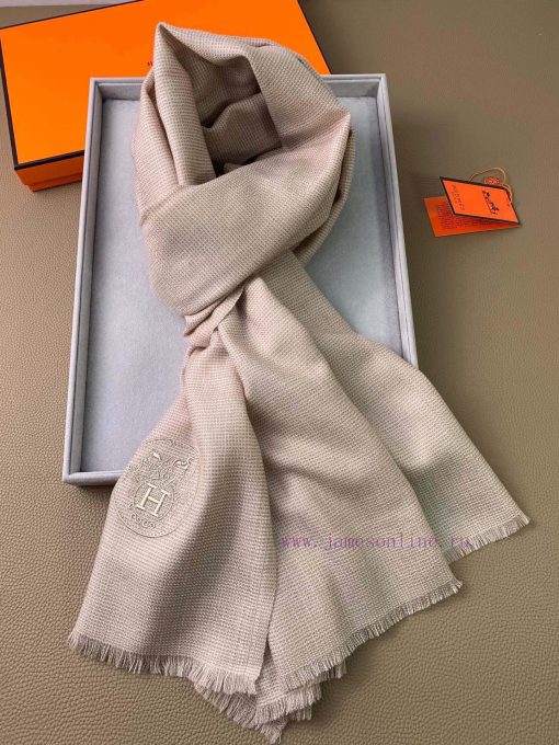 H embroidery cashmere shawl rare Hermes heavyweight rare shawl 19 latest~Super temperament bz9hhsca3 - Image 6