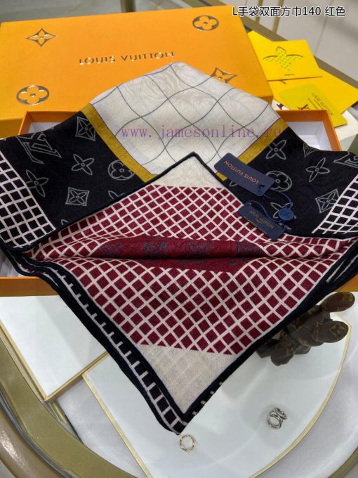 High end customization truly praises the L handbag of Lvjia. The double-sided square scarf wx7fm4d15 - Image 4
