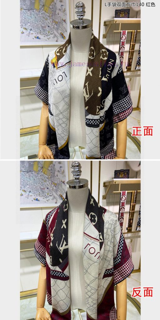 High end customization truly praises the L handbag of Lvjia. The double-sided square scarf wx7fm4d15 - Image 7