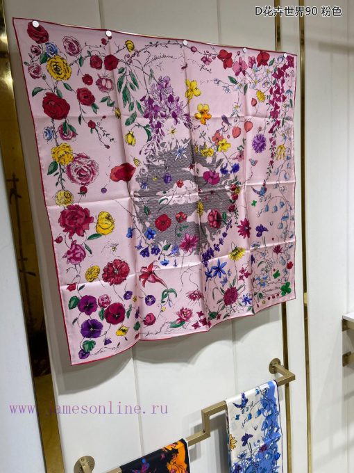 The new Do Home D Flower World 90 Silk Square Scarf is recommended for VIP promotion. You muegbtlc0x - Image 13