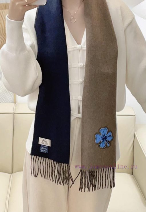 Hermes cashmere scarf 🧣 The new scarf features delicate double-sided jacquard weaving and me2ilbg0aq - Image 11