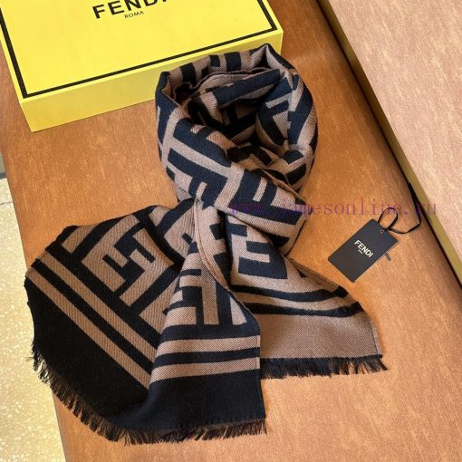 Top notch ‼Fendi The hottest scarf of the year, the vintage FF letter style that the world ima24w9pr - Image 5