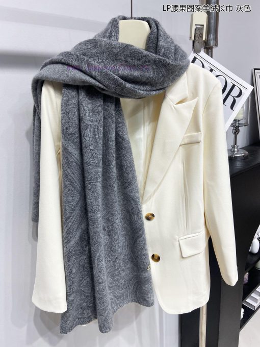 Piana LP Cashew Pattern Cashmere Long Scarf LP Cashmere Family, the new aristocrat in the cagmkl0wil - Image 9