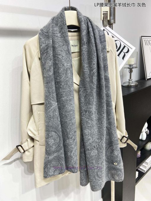 Piana LP Cashew Pattern Cashmere Long Scarf LP Cashmere Family, the new aristocrat in the cagmkl0wil - Image 12