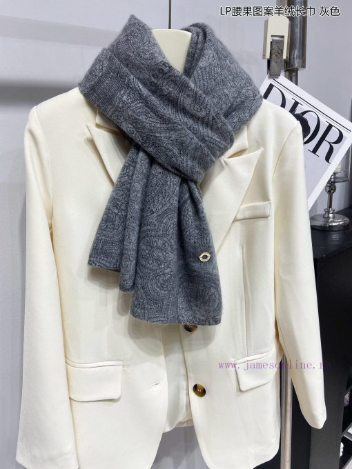 Piana LP Cashew Pattern Cashmere Long Scarf LP Cashmere Family, the new aristocrat in the cagmkl0wil - Image 20