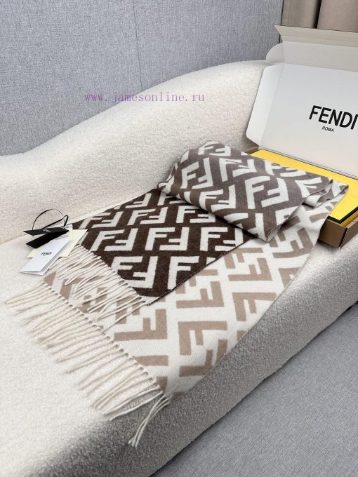 F Home Fendi Old Flower Gradient Double sided Cashmere Scarf, Soft and Delicate Double sidede9vri5sl - Image 6