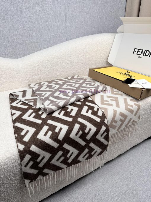 F Home Fendi Old Flower Gradient Double sided Cashmere Scarf, Soft and Delicate Double sidede9vri5sl - Image 16
