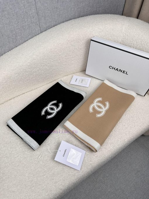 C's black and white double-sided cashmere scarf is made with top-notch double-layer color we3dsyw6ez - Image 19