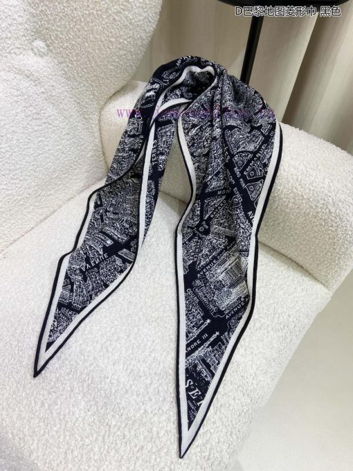 New D Home D Paris Map Diamond Scarf with Exquisite Handmade Roll Multi functional Accessoribcytinhm - Image 22